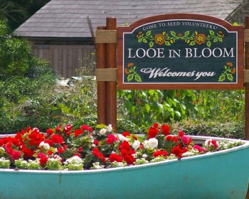 Looe in Bloom - Sandblasted Sign