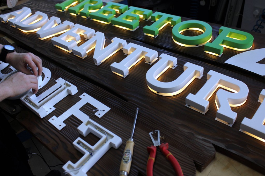 Treetop Adventure Golf - LED Backlit Letters - HDU letters 25mm