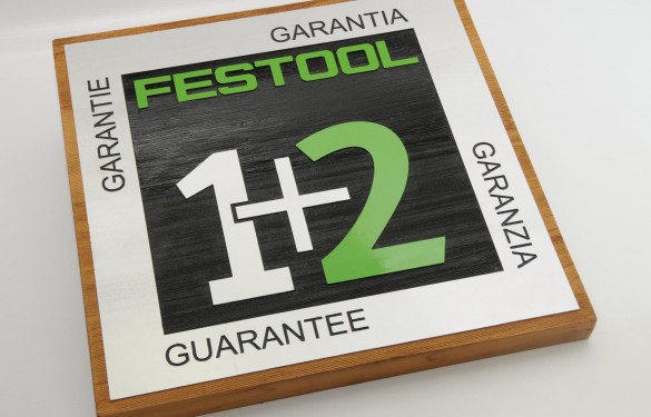 CNC machined and sandblasted sign for 