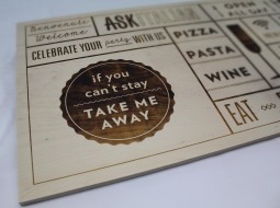 laser engraved sign - ask - The Grain - Display Sign