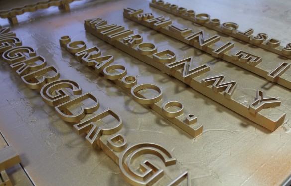 Ask Restaurants Bright Gold Fleck Letters