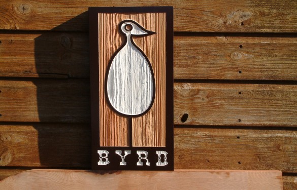 BYRD Clothing - Sandblasted Carved Sign