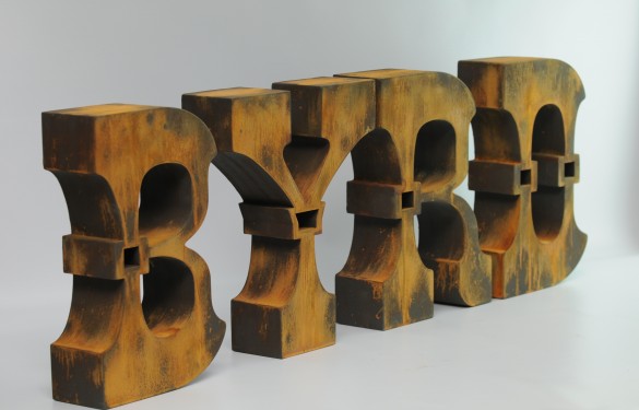 BYRD Laser Cut Letters - Rusty Letters
