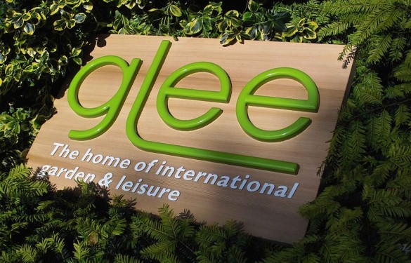 Glee Exhibition Sign - Raised Graphic sign on sandblasted cedarwood