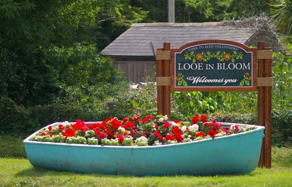 Looe in Bloom - Sandblasted Sign