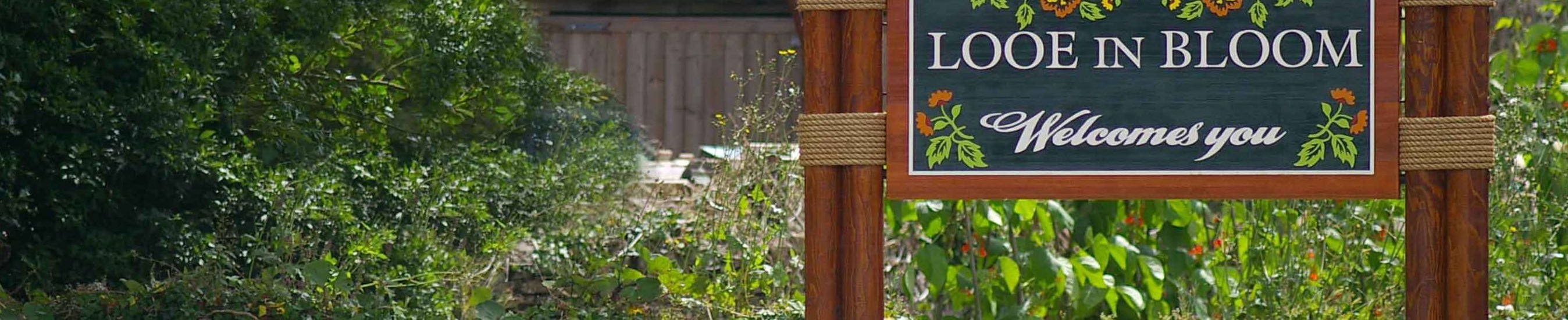 Looe in Bloom - Sandblasted Sign