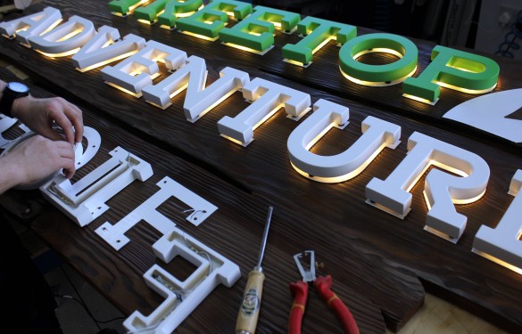 Treetop Adventure Golf - LED Backlit Letters - HDU letters 25mm