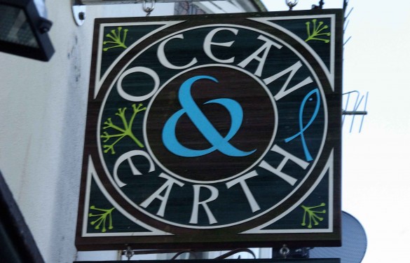 CNC milled and sandblasted restaurant signage