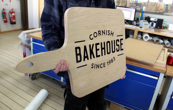 cornish bakehouse oak sign - pos - wooden sign - display sign - the grain