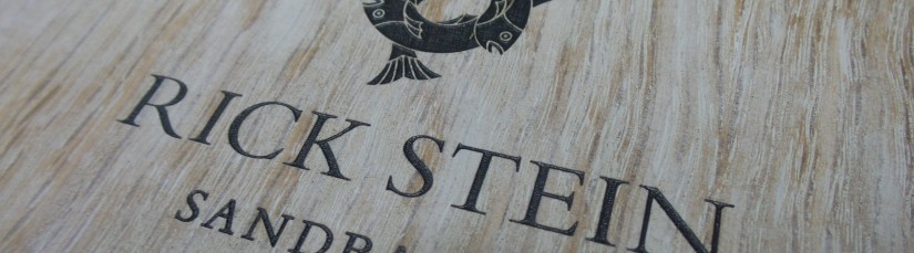 "Rick Stein" Sandbanks restaurant, laser engraved menu